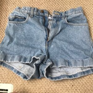 High waisted American apparel Jean shorts